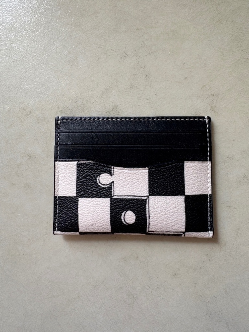 COACH CHECKERED CARD HOLDER RARE USED without TAGs